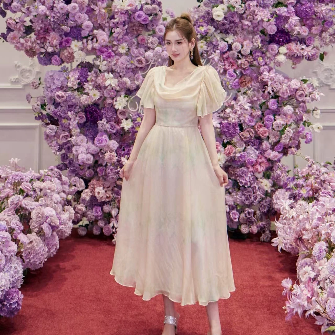 MarieElie【海棠未眠】新款真丝连衣裙EAF61M06749