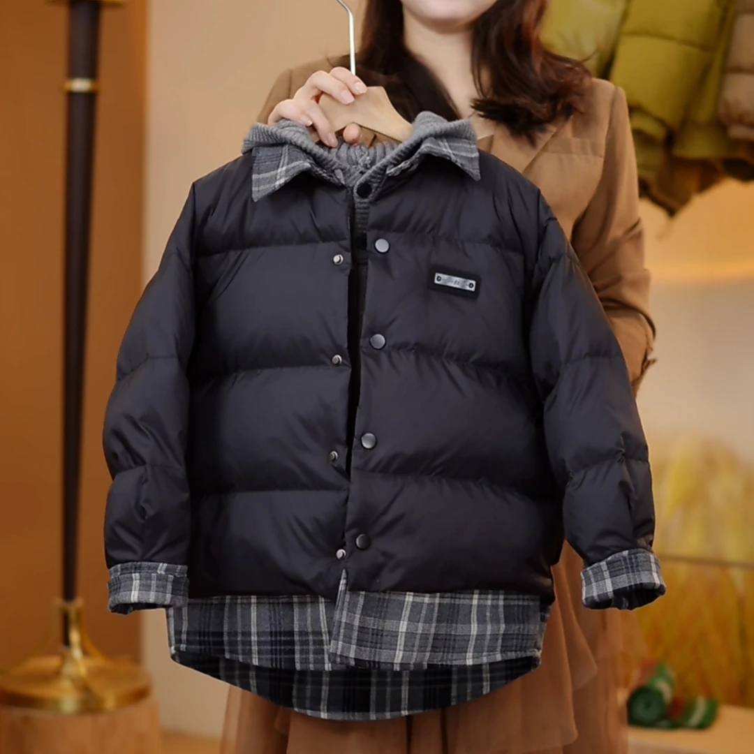 【现货】潮童羽绒服90白鸭绒男童时尚韩版保暖加厚宽松轻羽绒YG6508