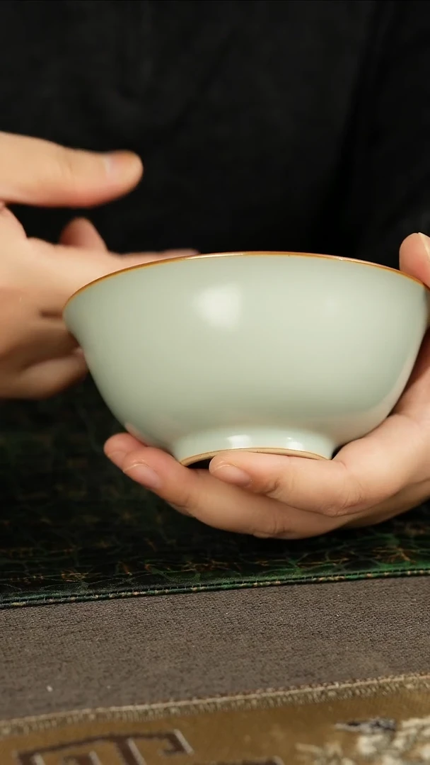 善窑厂汝窑天青膳食碗（10只）（大小号2选1）