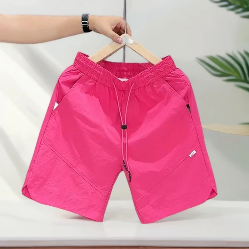 仓石一树夏季新款时尚透气短裤男士简约宽松冰丝运动休闲五分裤潮