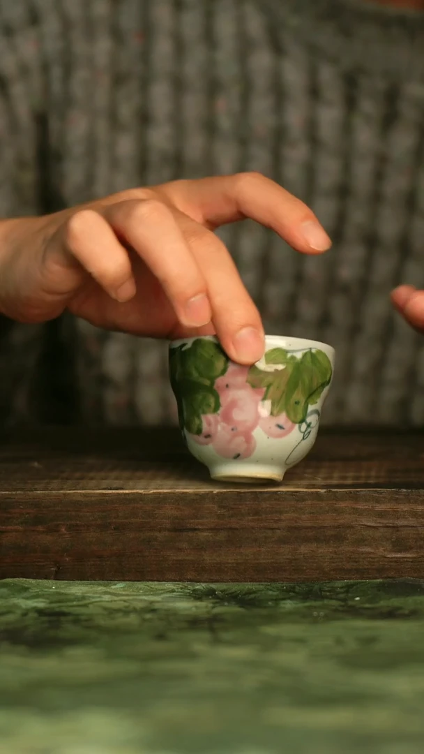 陶瓷青诗集手工手绘瓷器