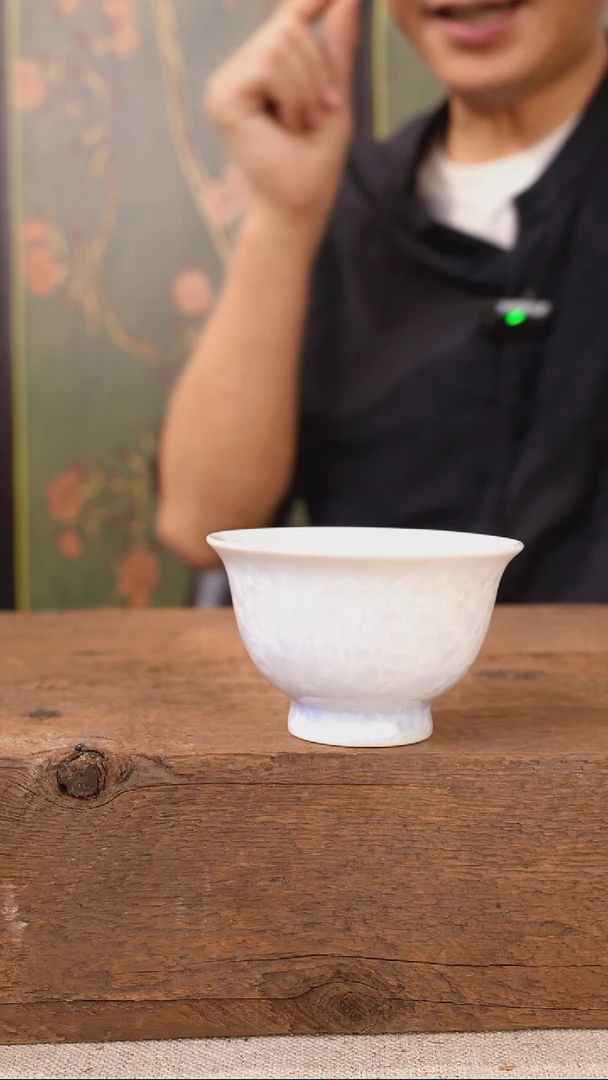 窑变结晶花口杯-冰晶蓝（容量100ml）