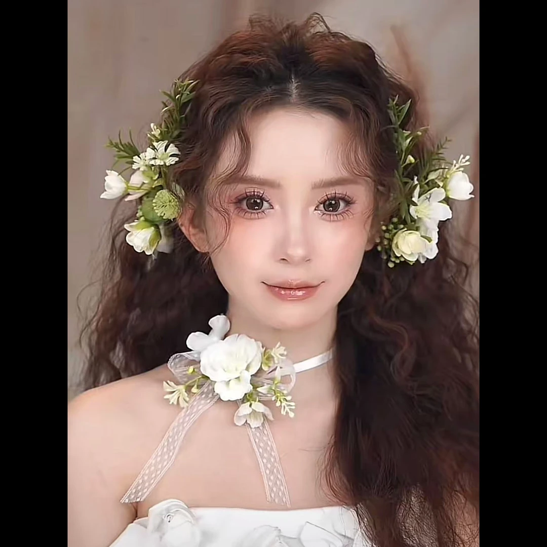 合金婚庆饰品 精致仿真花新娘饰品901