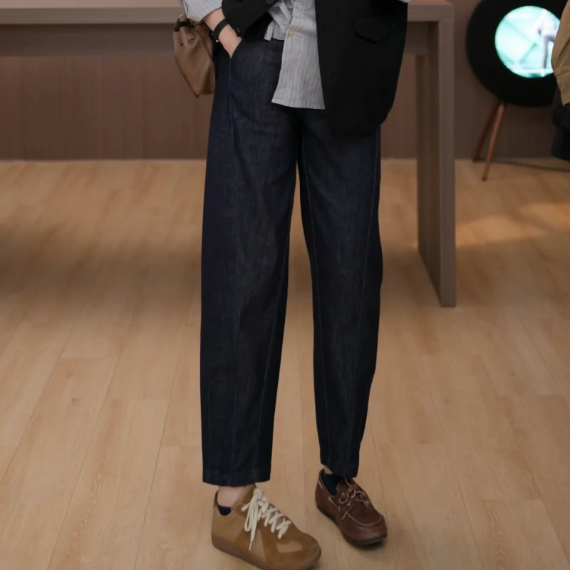 【气球牛仔裤】2025 春季新款款防褪色锥形直筒休闲牛仔裤LK2501343