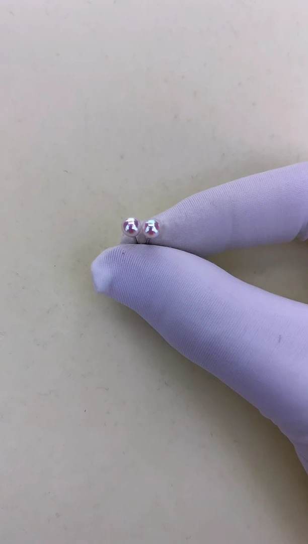 银S925镶嵌DA海水珍珠 GD248 4-5 彩凛素钉