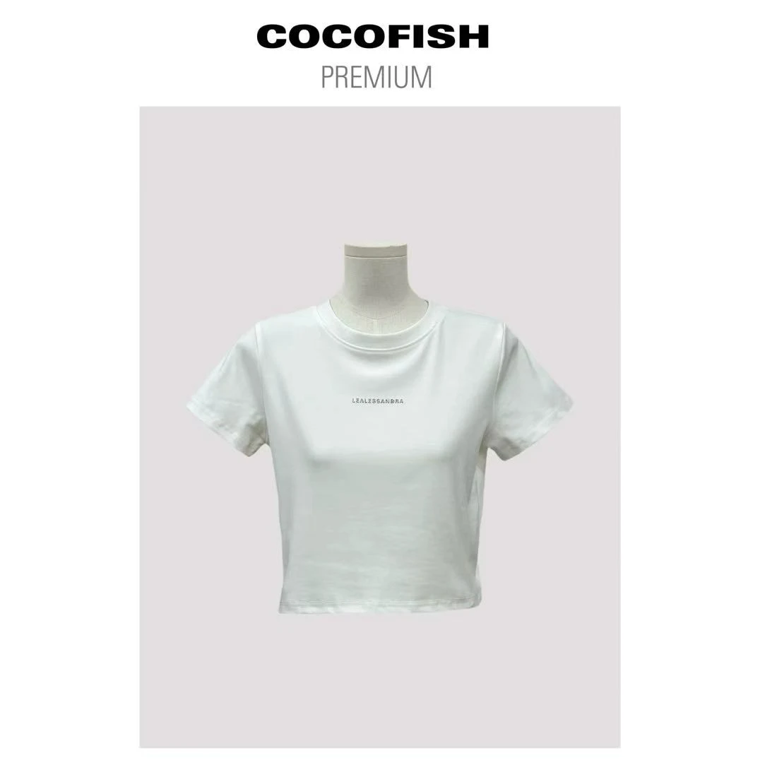 辣妹短款修身显瘦立体字母短袖T恤#22028