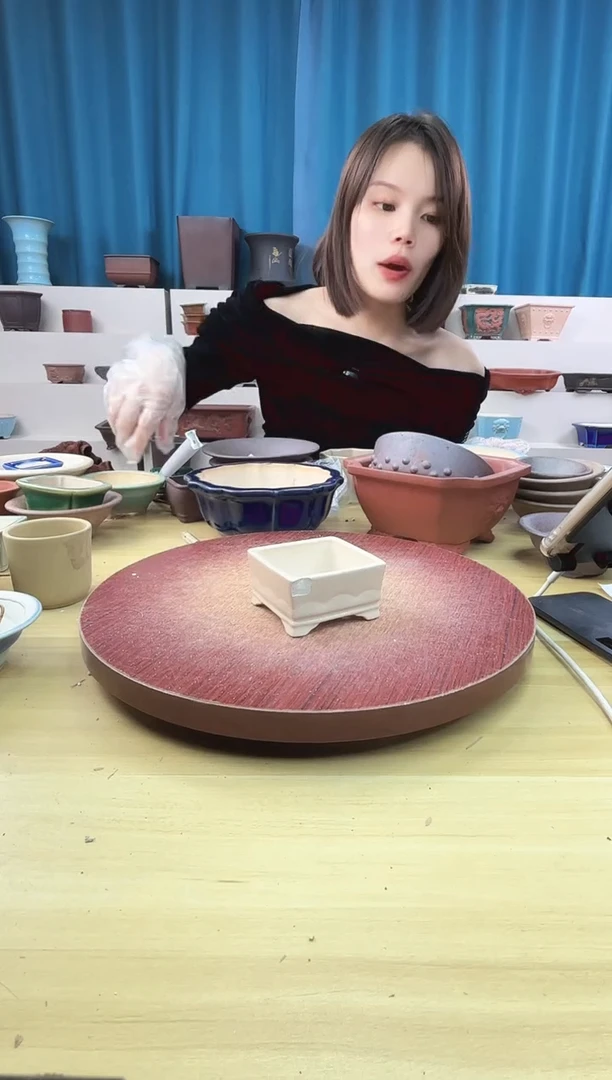 紫砂花盆浅草紫砂花盆微瑕