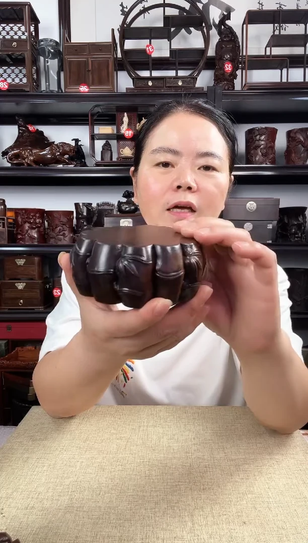 木竹节圆老李红木工艺品