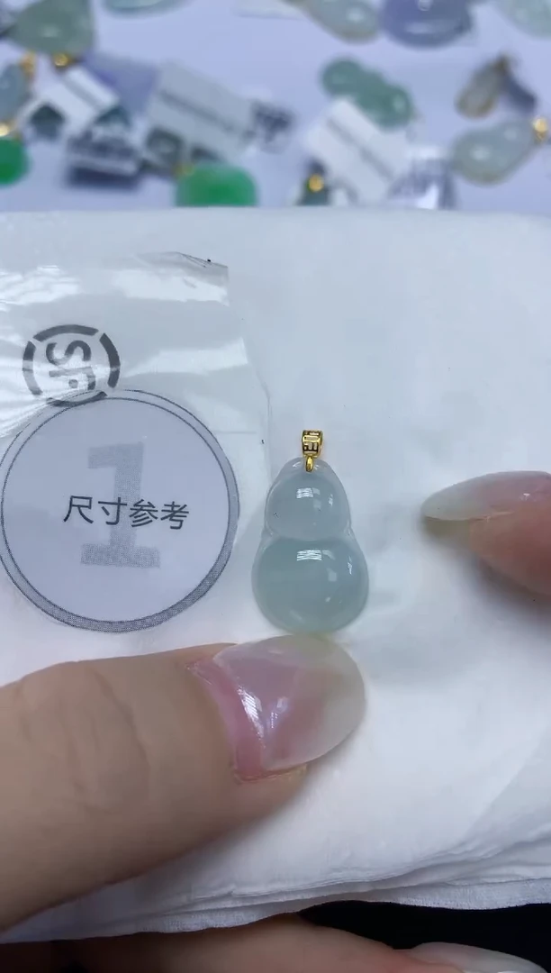 翡翠18K金镶嵌颈饰天然缅甸翡翠A货百元以上9元证书费自理