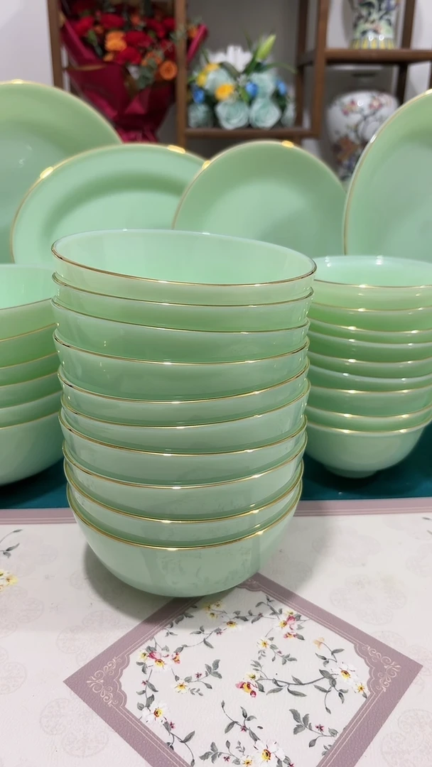 5.5英寸玉瓷碗10个口径13.8厘米