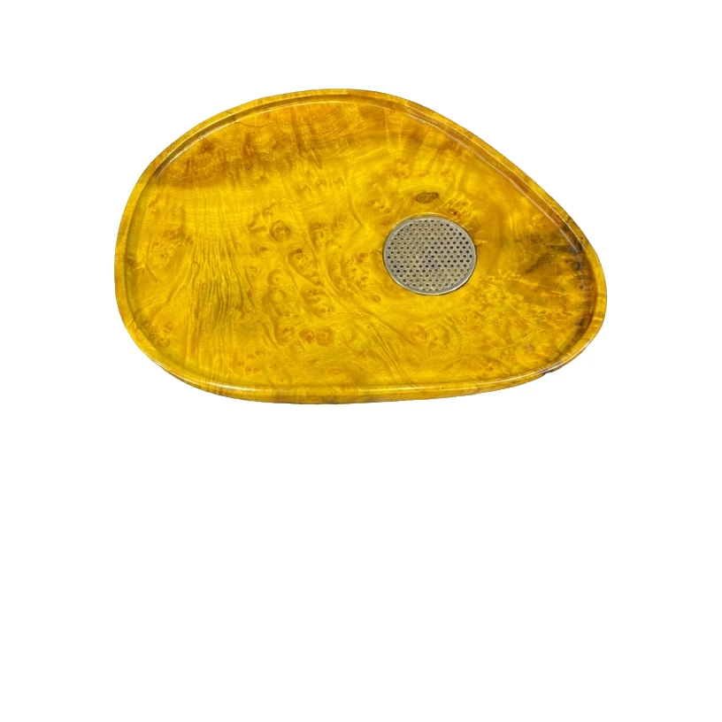 缅甸黄金樟实木茶盘