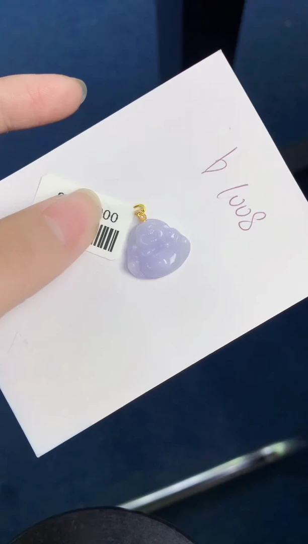 翡翠18K金镶嵌颈饰天然翡翠緬甸A貨