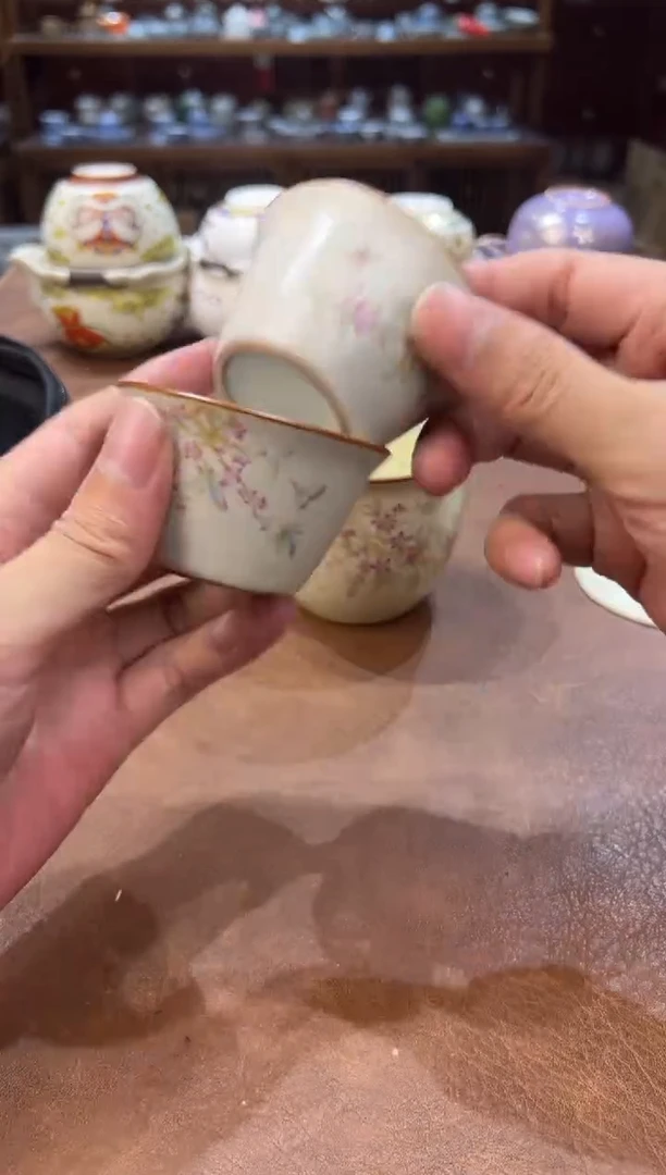 真的很便宜超好看会开片的旅行茶具