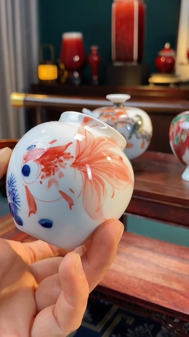 【闪购商品】摆件纯手工手绘高白泥瓷