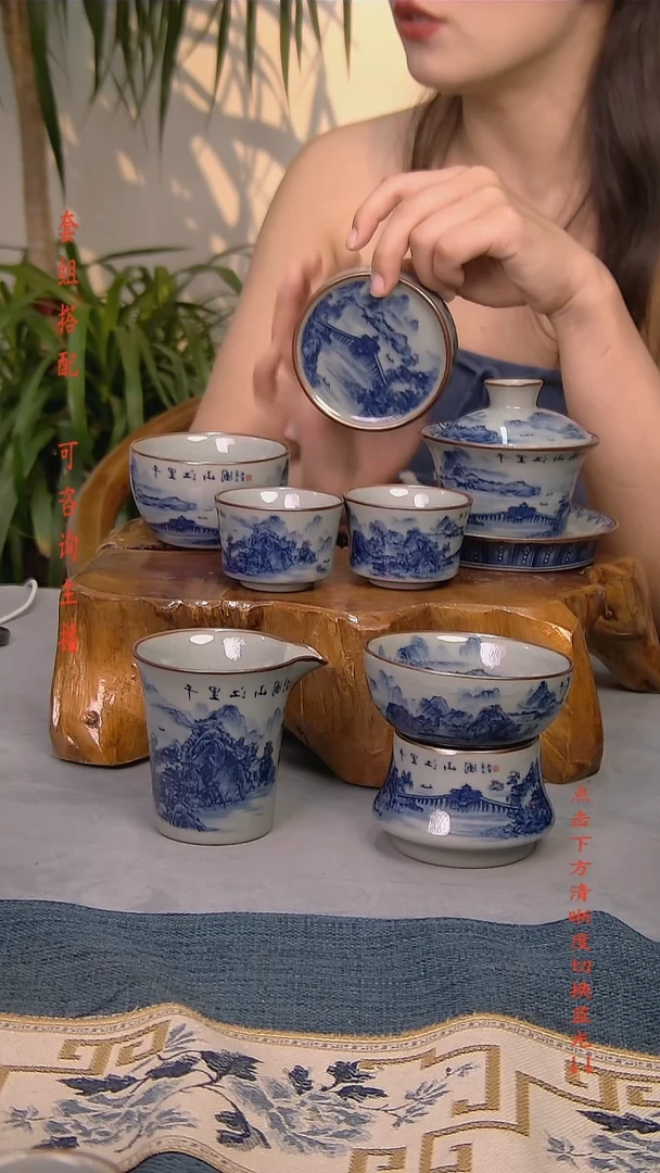 简装家用款7件套 老陶泥开片纹陶瓷茶具