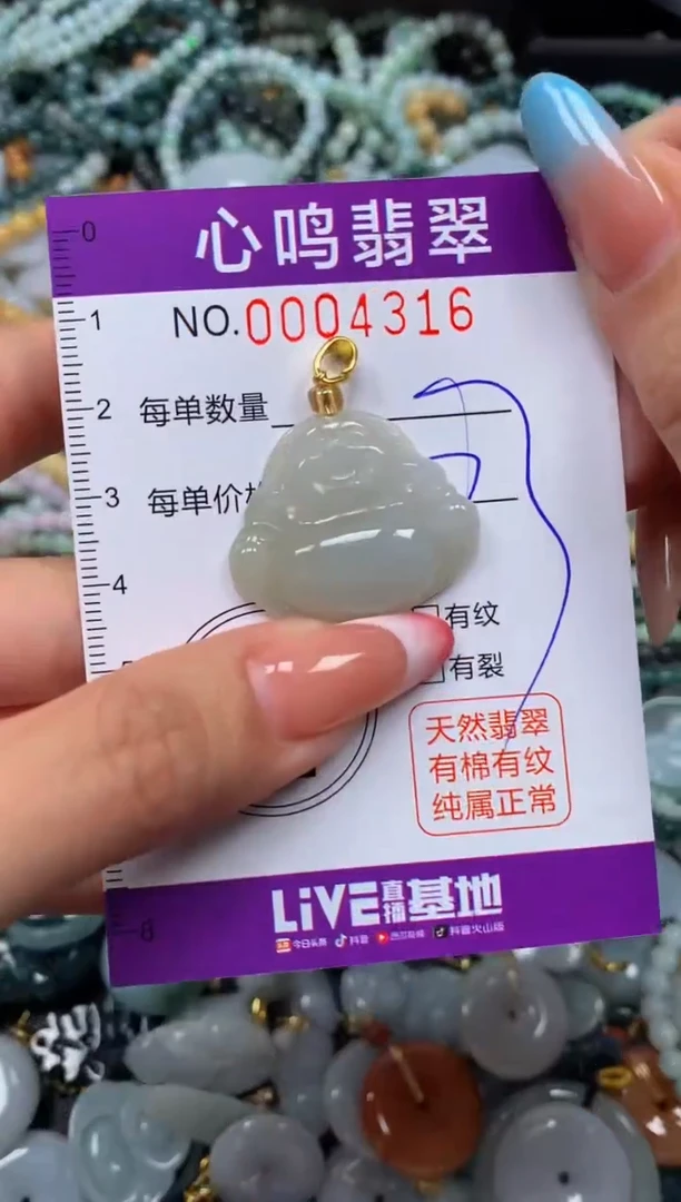 翡翠未镶嵌颈饰闪购004316