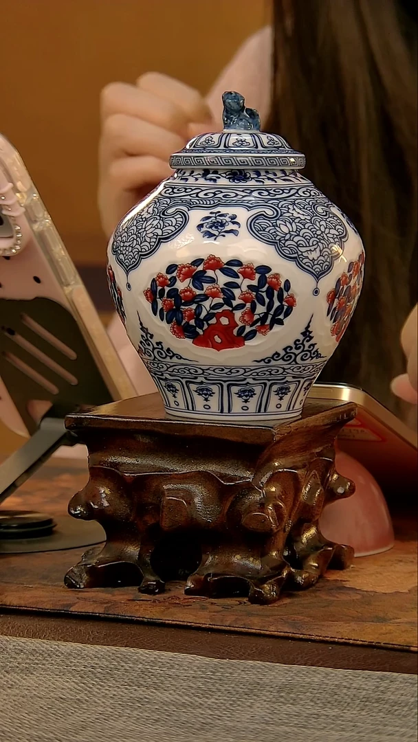 瓷片景德镇陶瓷河博盖罐