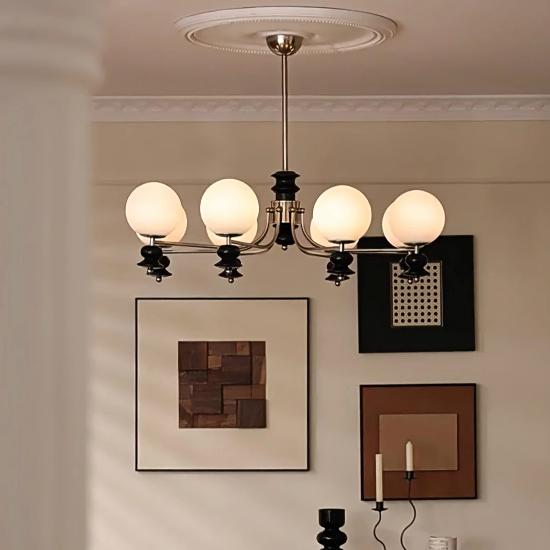 慕光魔豆吊灯法式中古客厅主灯大灯美式复古书房餐厅设计师卧室灯