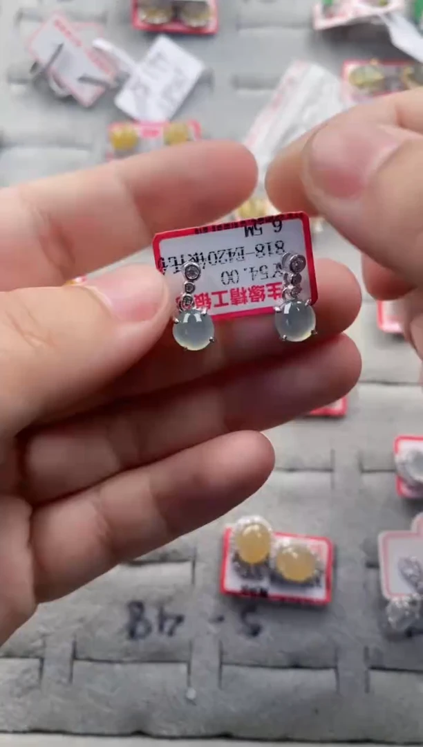 银S925镶嵌戒指翡翠999   1