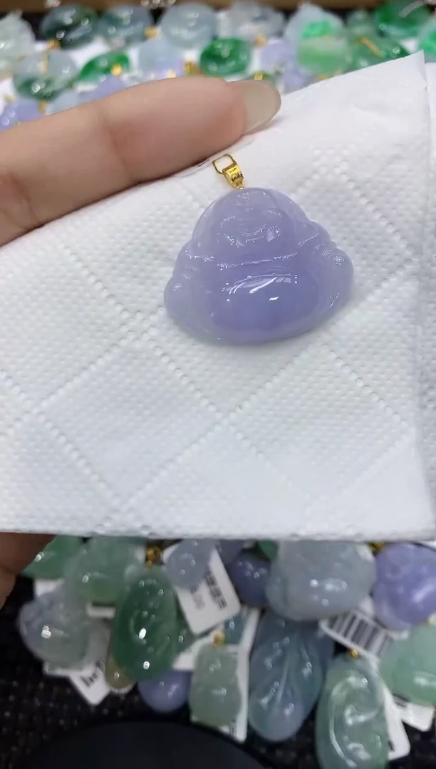 翡翠18K金镶嵌颈饰111111111111