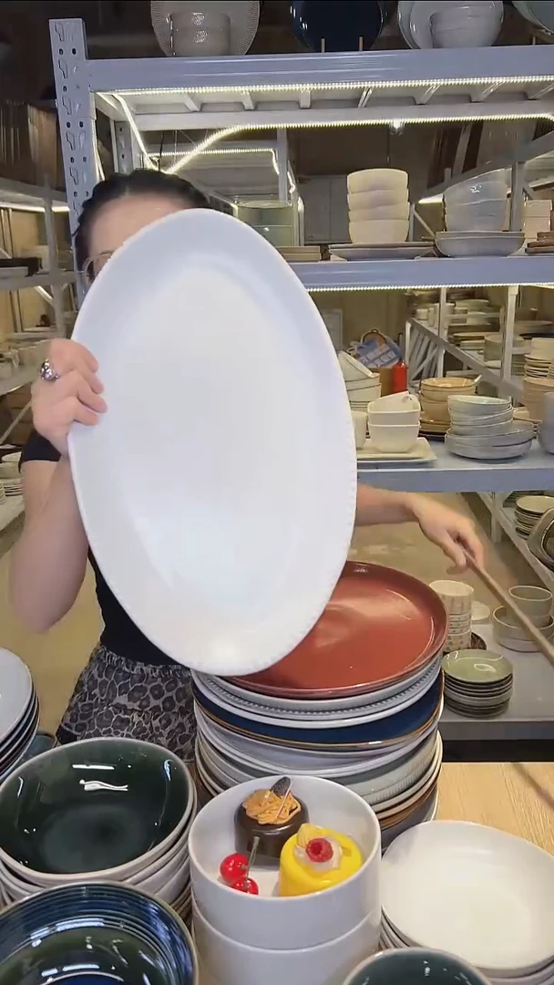 瓷241外贸尾货高温釉下彩陶瓷餐具默认微瑕