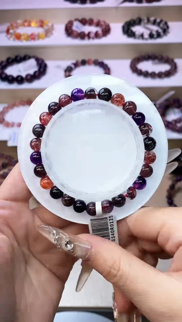 【闪购商品】水晶手链未镶嵌黑加仑超七7m+