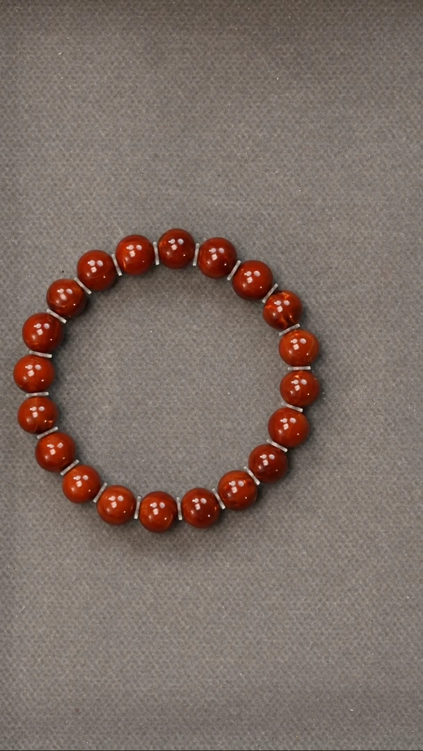 吊坠橄榄核驴*正圆光珠四花