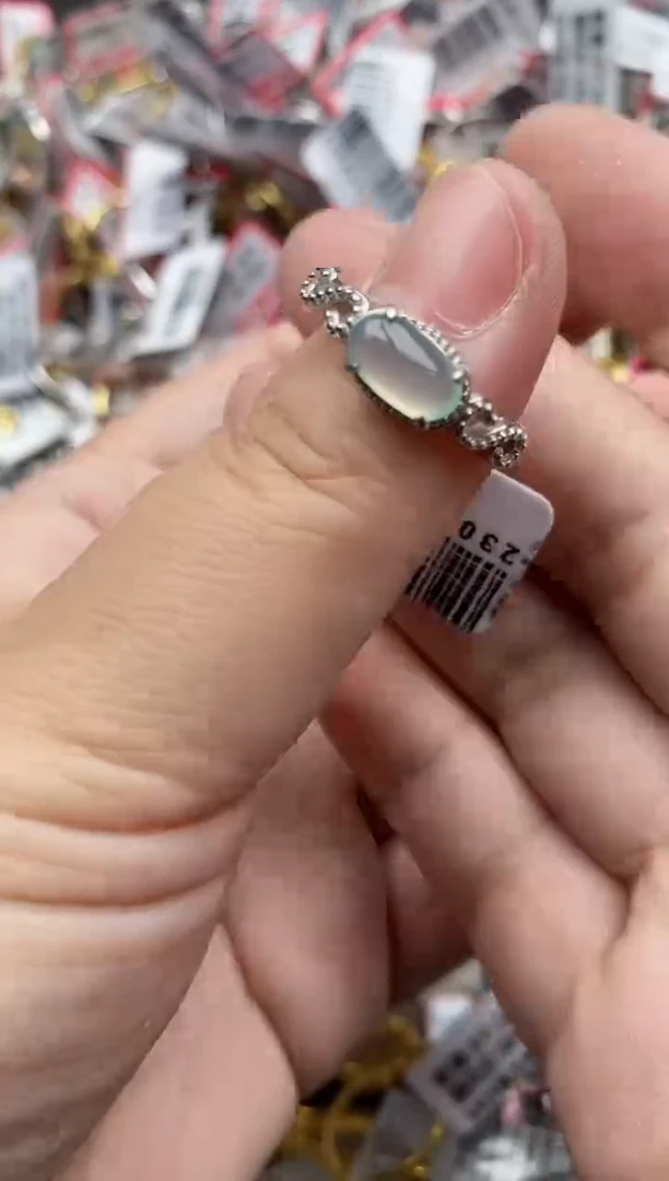【闪购商品】翡翠戒指银S925镶嵌444444--2