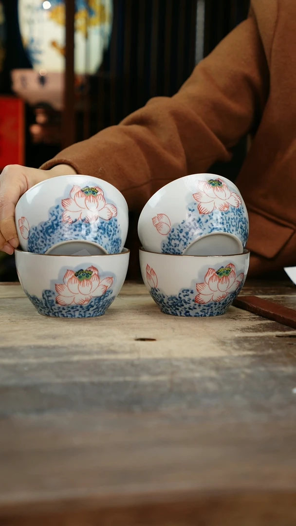 【闪购商品】瓷片景德镇纯手工釉下彩精品餐具