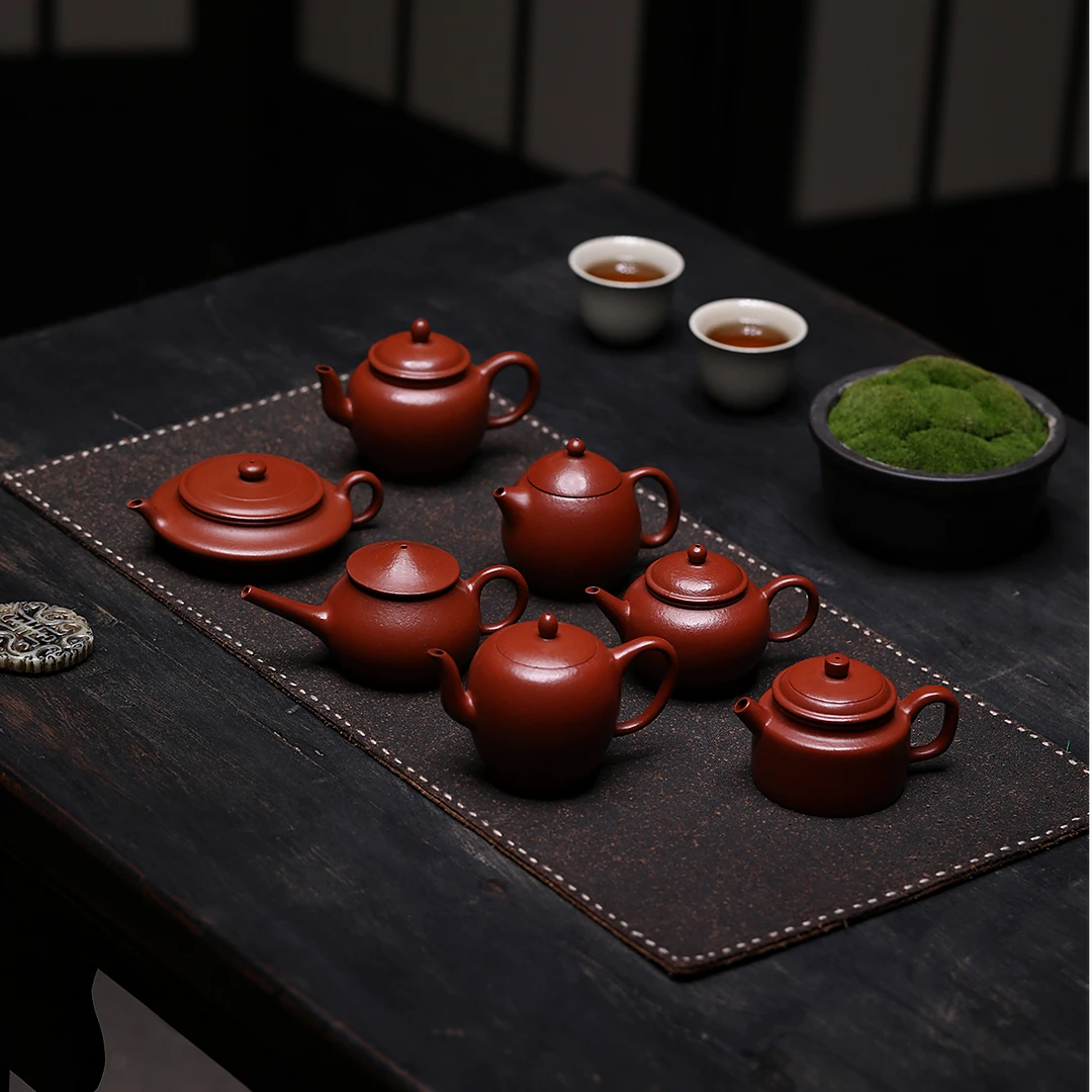 宜兴原矿紫砂原矿小煤窑朱泥小壶小容量小品壶工夫茶手把壶茶器