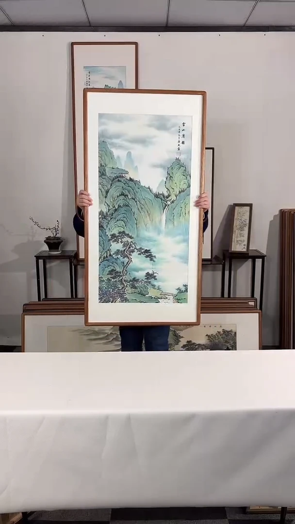 国画手绘*云山清韵*62*122cm