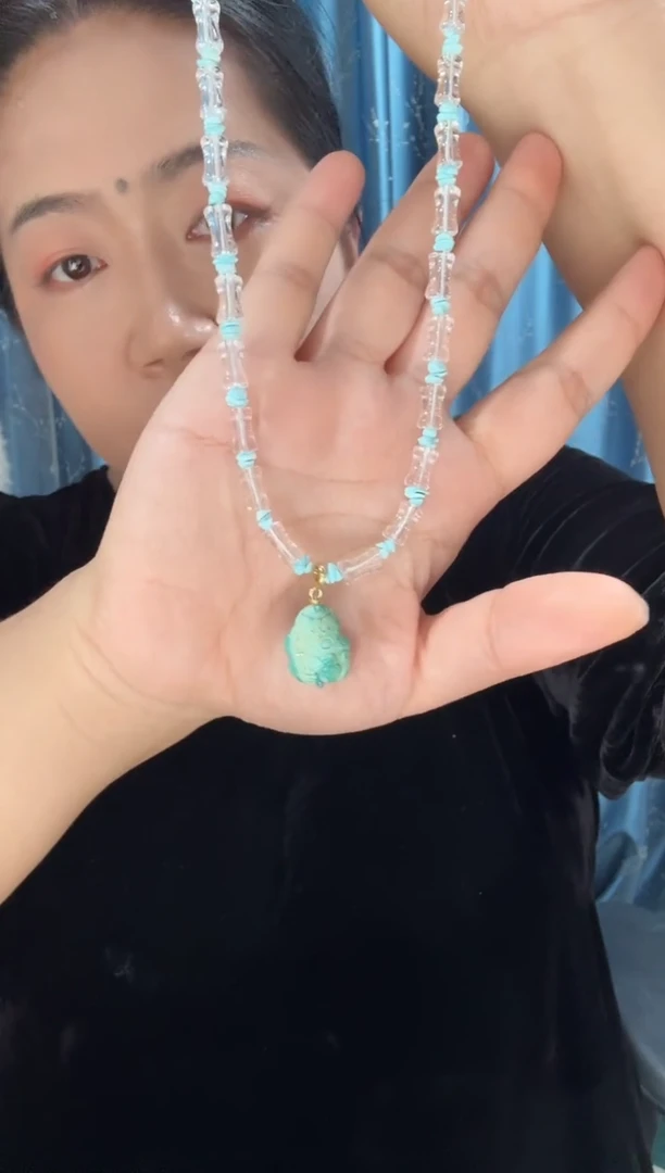 未镶嵌绿松石项链绿松石项链