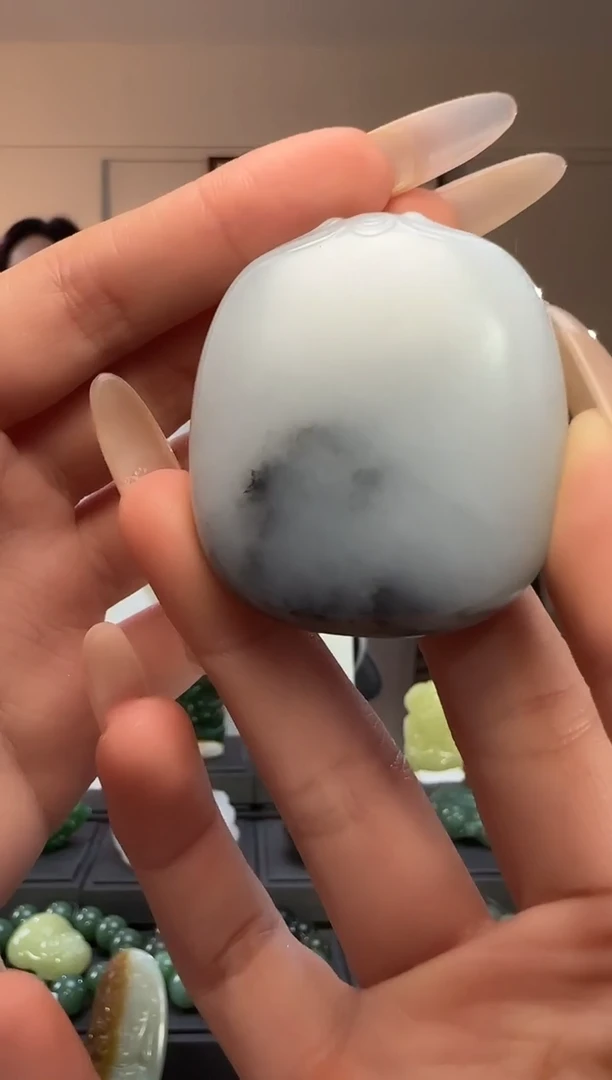 颈饰未镶嵌和田玉青花无事牌