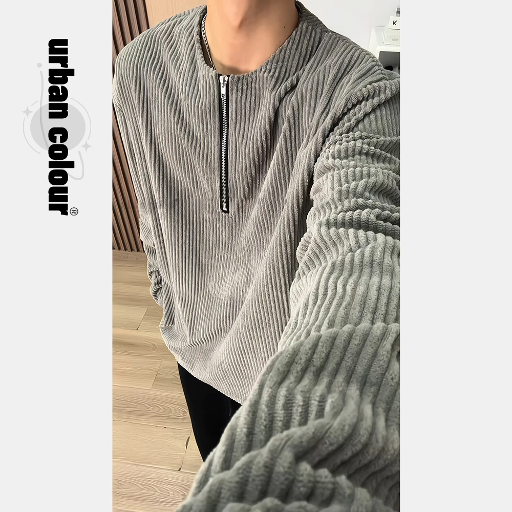 半拉链卫衣男款春季2025新款潮牌肌理高级感长袖t恤男内搭打底衫
