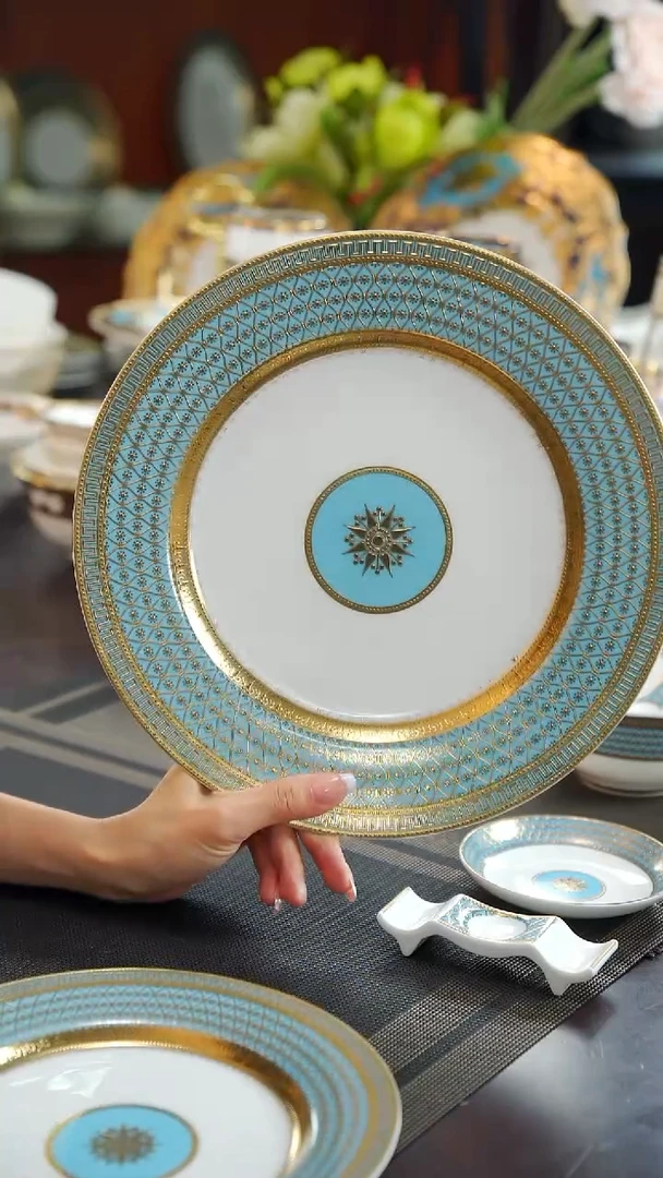 瓷片10.5英寸平盘1个