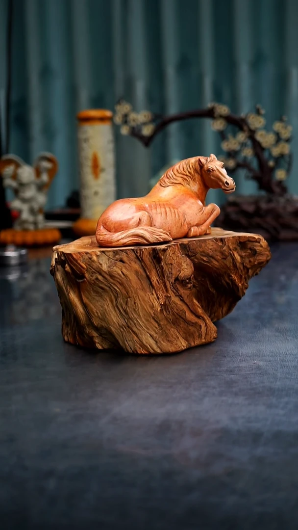 【闪购商品】天然原石汗血宝马茶宠摆件