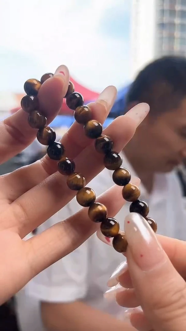 木变石（虎睛石）手链未镶嵌天然黄虎眼手串多样性发一8mm