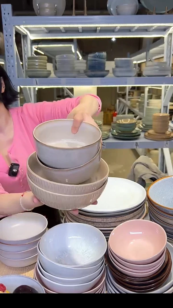 瓷100外贸尾货高温釉下彩陶瓷餐具默认微瑕