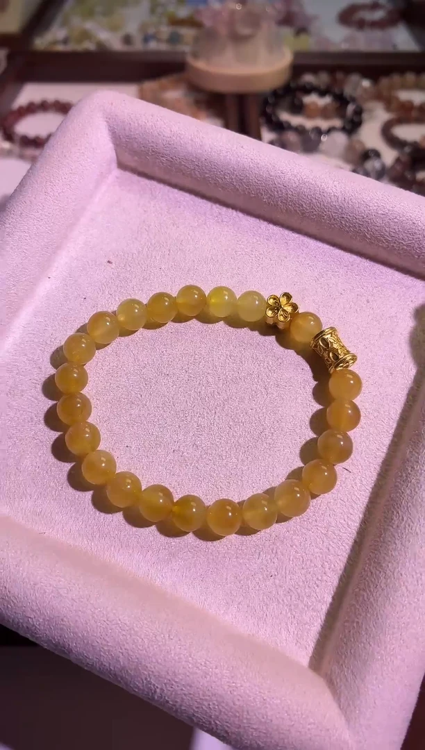 未镶嵌手串水晶黄莹石福利款！仅此一条