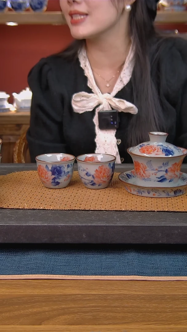 简装家用款3件套 老陶泥开片纹陶瓷茶具