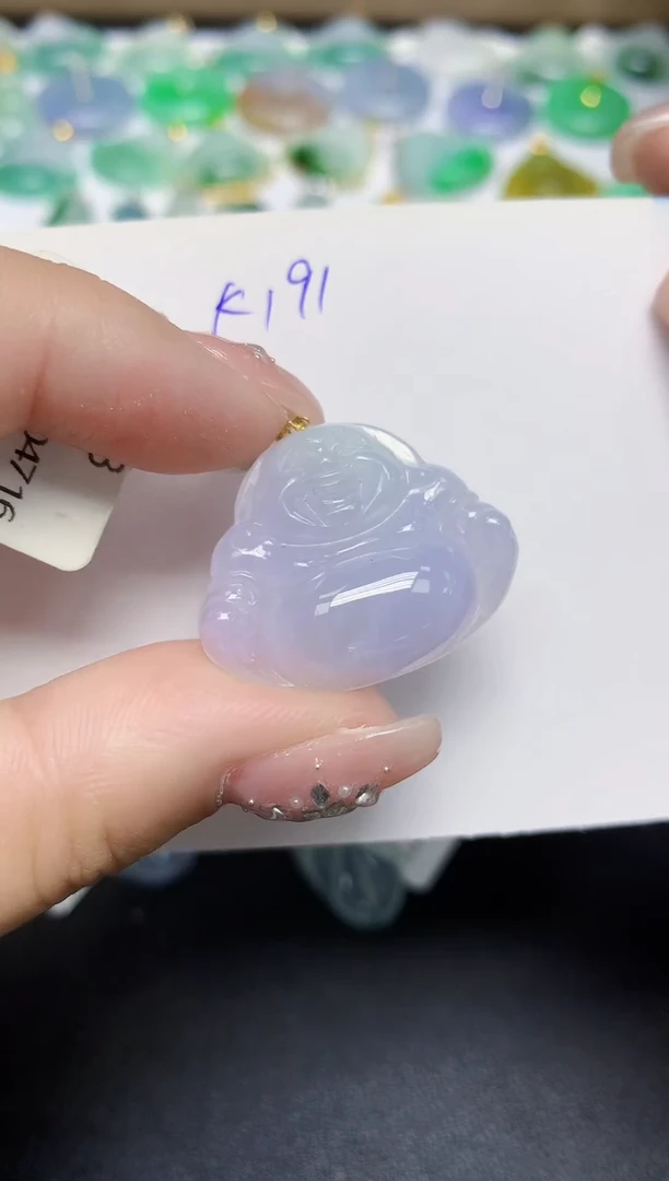 颈饰18K金镶嵌翡翠天然缅甸翡翠A货翡翠百元以上9元证书费自理