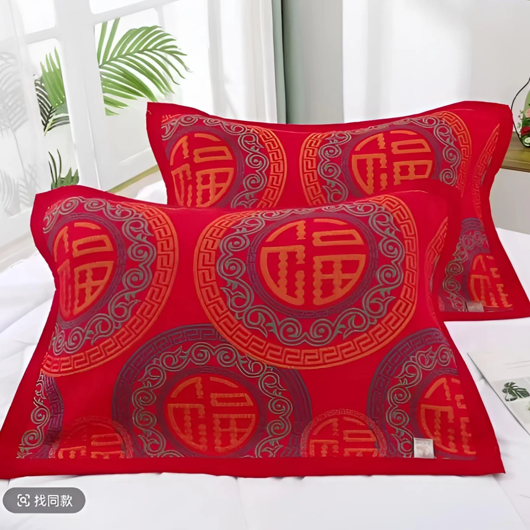 枕巾【圆福】加大加厚52x78多层纯棉纱布大枕巾