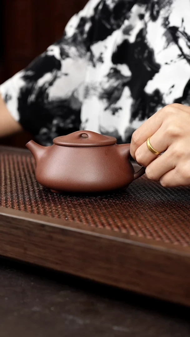 茶壶紫砂老紫泥满瓢