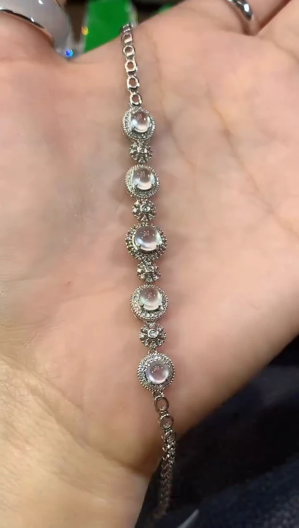 18K金镶嵌手链翡翠D18