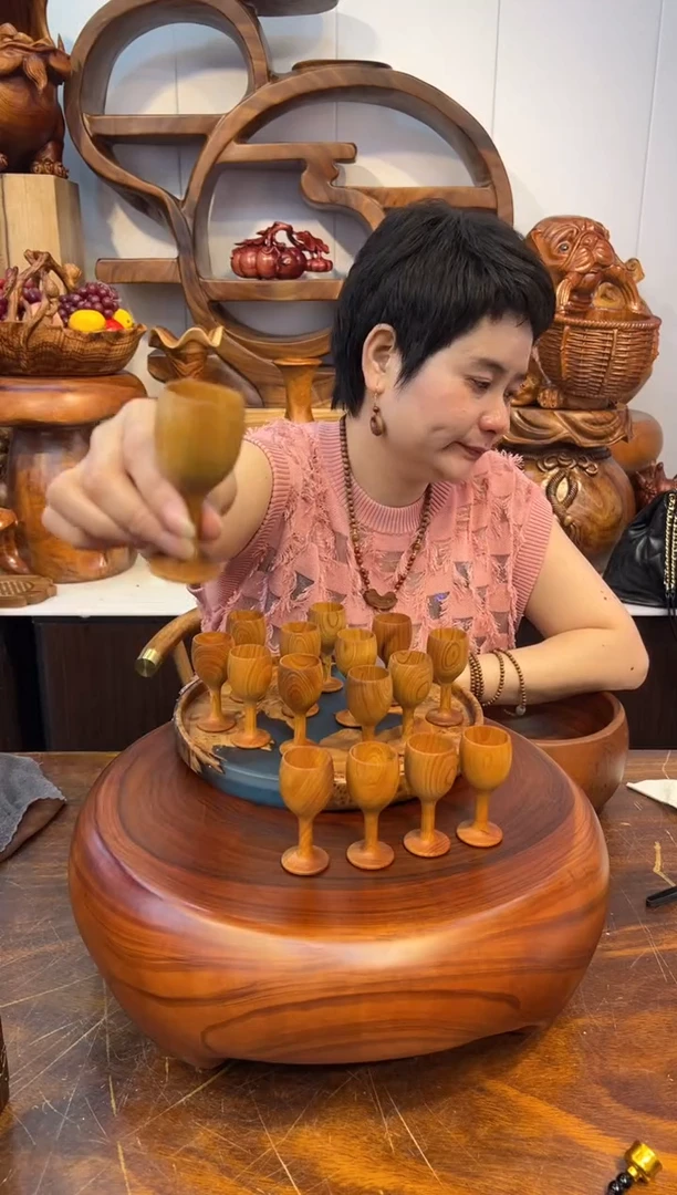 木YB小酒杯创意摆件