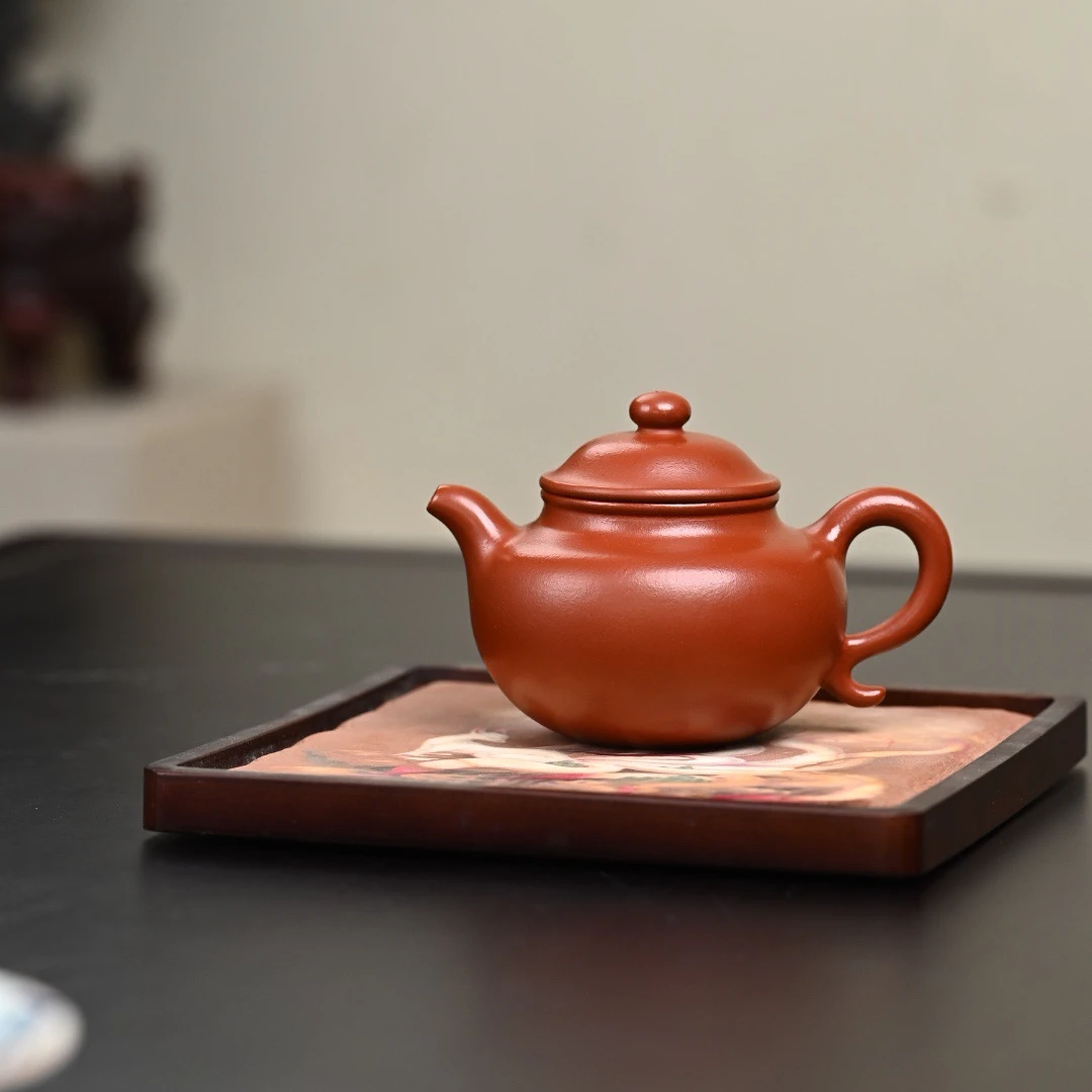 全手莲子精工原矿朱泥容量210茶道茶器泡茶器