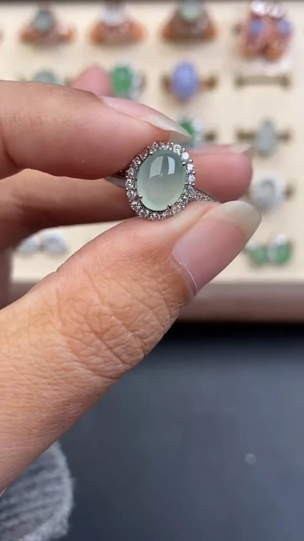 银S925镶嵌定制翡翠574748