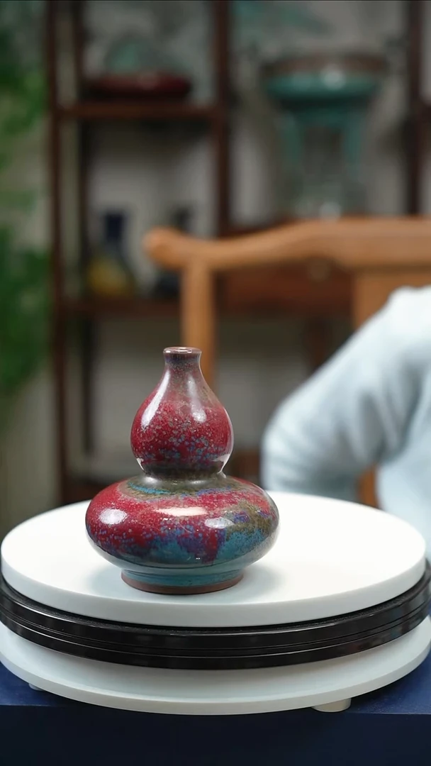 钧瓷重斑釉葫芦摆件（卢晓鹏老师手工制作）