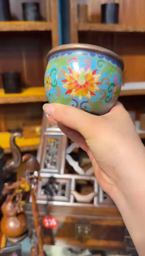 木木头款珐琅彩正蓝財缸168...88888