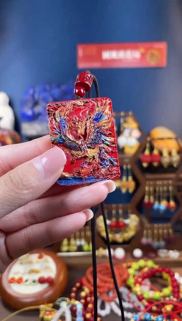天然辰砂，红红浴火凤凰牌子